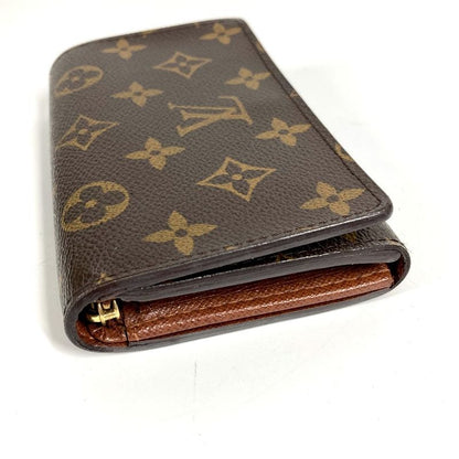 Louis Vuitton Bifold Wallet Portefeuille Trésor M61736 Monogram Canvas Brown