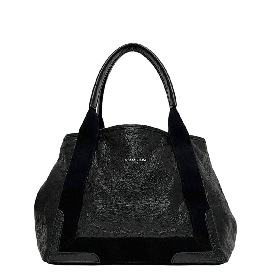 Balenciaga Tote Navy Cabas Black Exclusive Line Leather