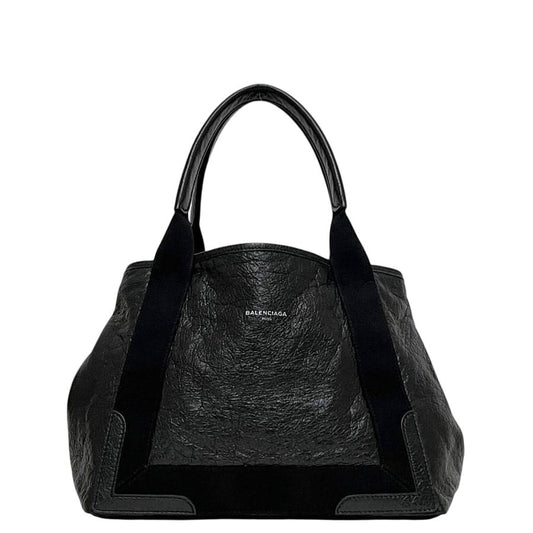 Balenciaga Tote Navy Cabas Black Exclusive Line Leather