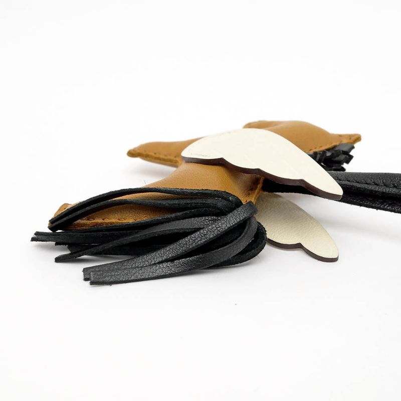 Hermes Pegasus PM Sesame Nata Black Anyo-miro U Engraved Bag Charm