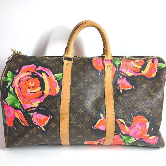 Louis Vuitton Boston Bag Keepall 50 Monogram Canvas Pink