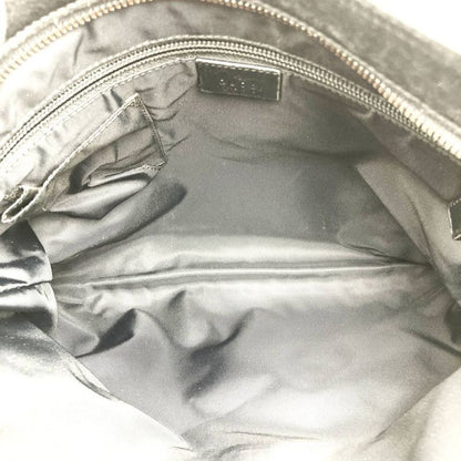 Gucci 161822 Guccissima Shoulder Bag Black Leather Women Men Fashion