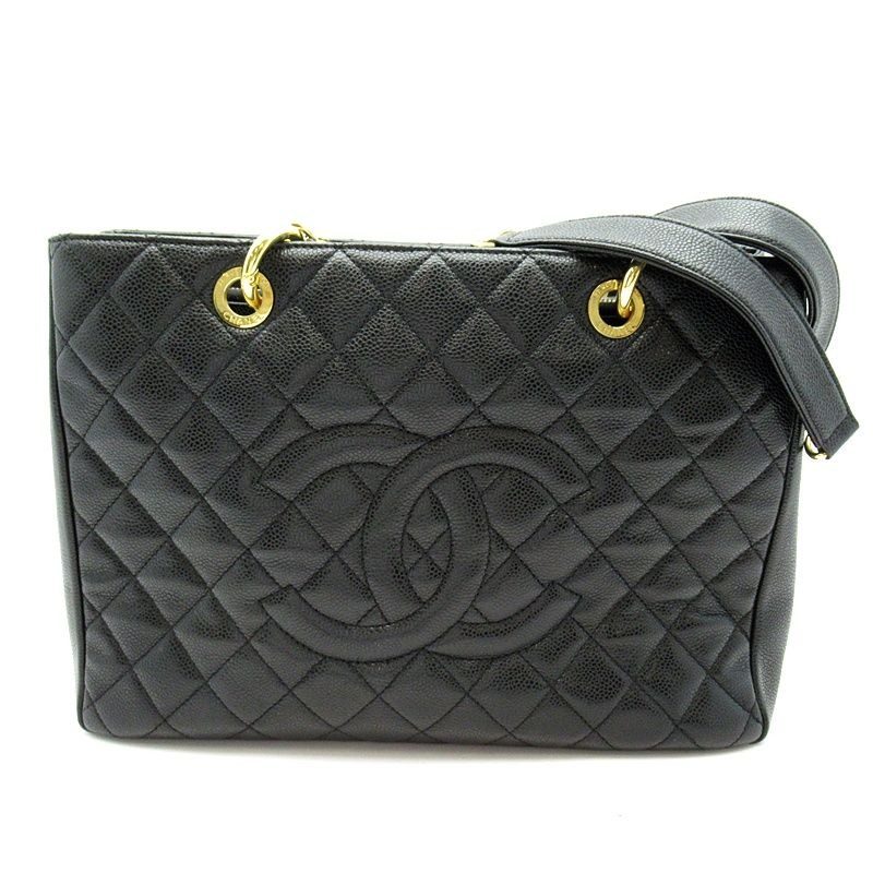Chanel Grand Shopping Tote GST Caviar Leather Black