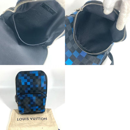 Louis Vuitton Body Bag Avenues Ring Bag N40067 Damier Graphite Canvas Blue