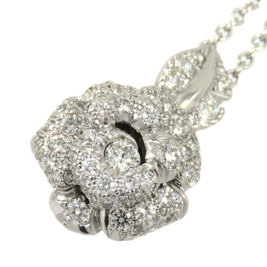 Christian DIOR Rose Dior Bagatelle Necklace Diamond 18K White Gold 750 White