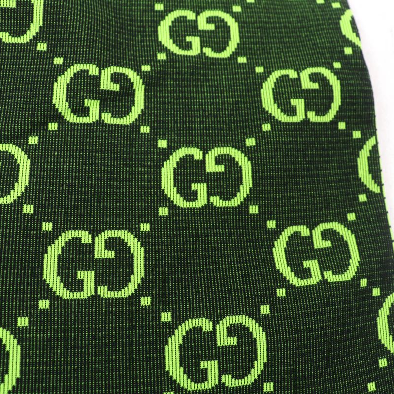 Gucci 22SS 693103 Logo Design GG Jacquard Leggings Pants Bottoms Green M Made