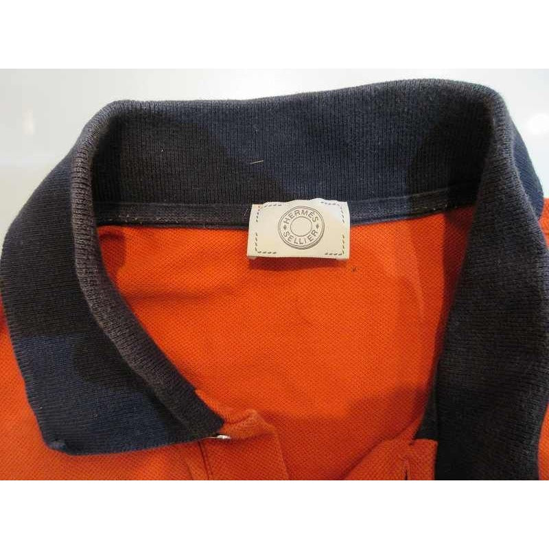 Hermes Polo Shirt Cotton Orange — view 3