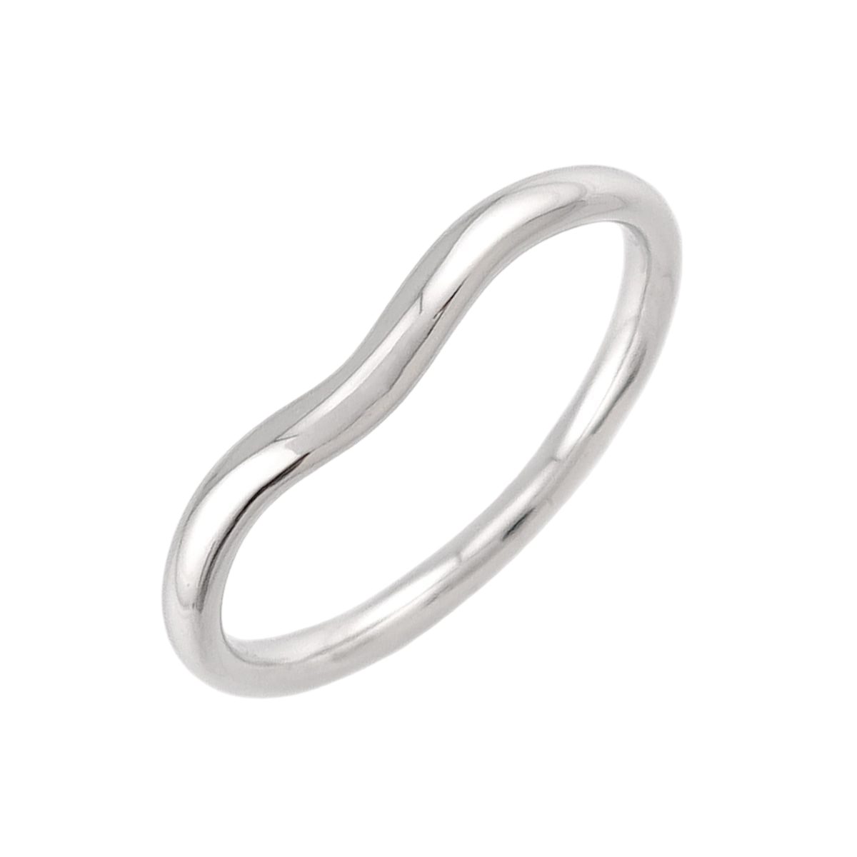 Tiffany & Co Curved Band Ring Pt Platinum