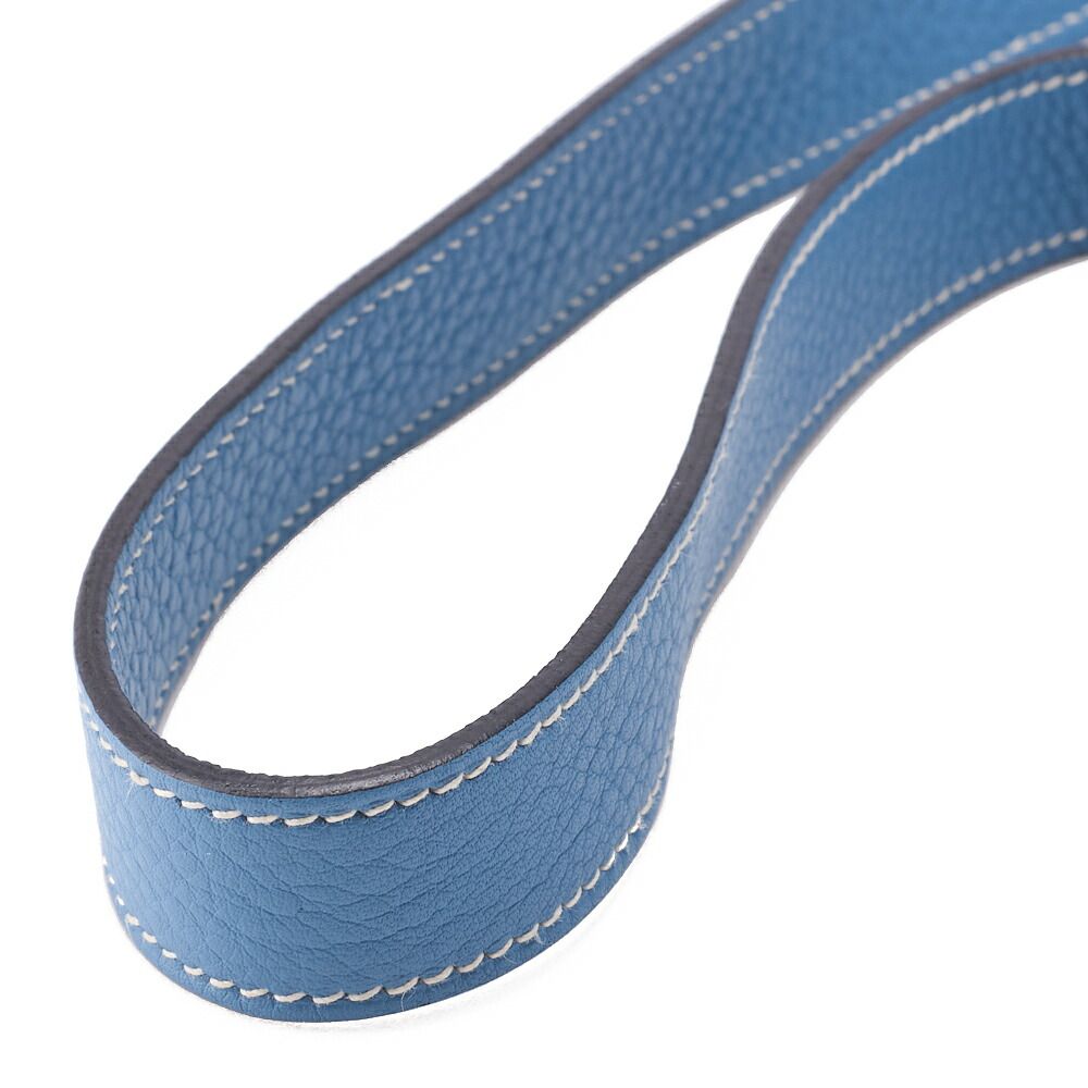 Hermes Christine Shoulder Bag Toile Ash Buffalo Blue Jean (silver Hardware)