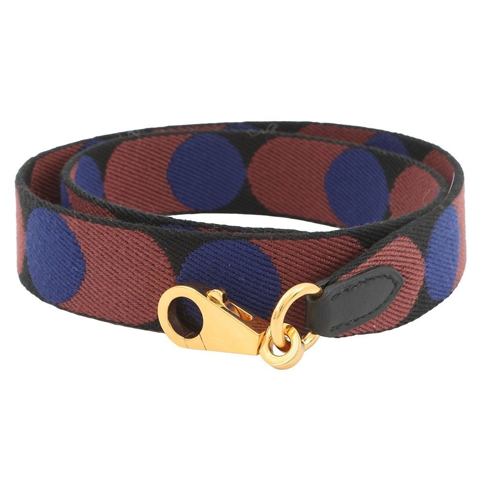 Hermes Shoulder Strap Flipper Ball Bandouliere Sangles Blue Brown Gold