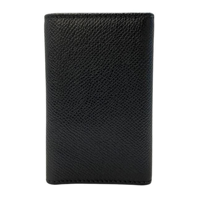 Bvlgari 288156 6-ring Key Case Logo Clip Leather Black
