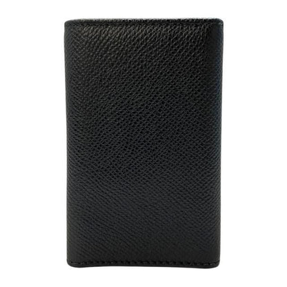Bvlgari 288156 6-ring Key Case Logo Clip Leather Black
