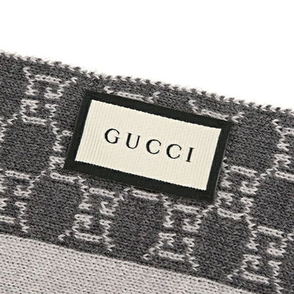 Gucci Scarf/stole Wool Light Gray/dark Gray