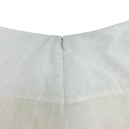 Christian Dior Plume Tulle Bottoms Nylon White Skirt Pleated Midi