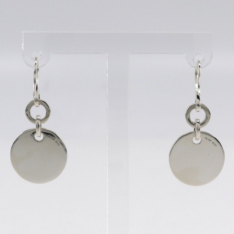 Gucci Trademark Logo Round Silver 925 Ladies 12.1g Earrings