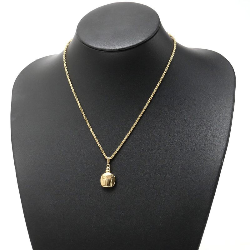 Christian DIOR Necklace Perfume Bottle Perfume Motif CD Logo Gold 20250901