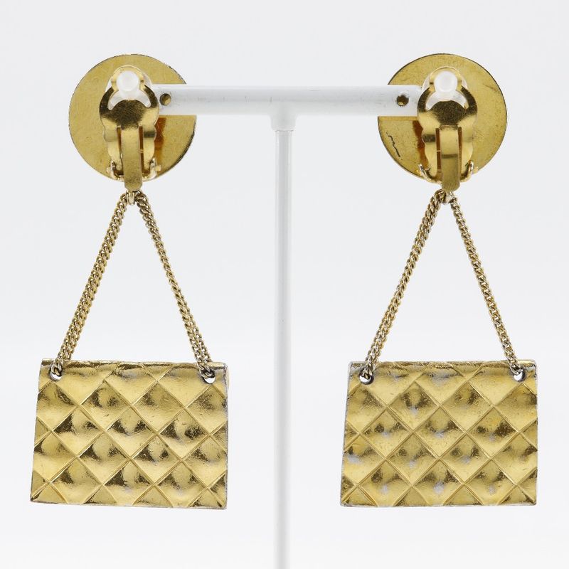 Chanel Matelasse Bag Motif Coco Mark Vintage Gold Plated 93A Ladies 37.8g