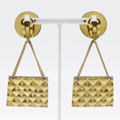 Chanel Matelasse Bag Motif Coco Mark Vintage Gold Plated 93A Ladies 37.8g