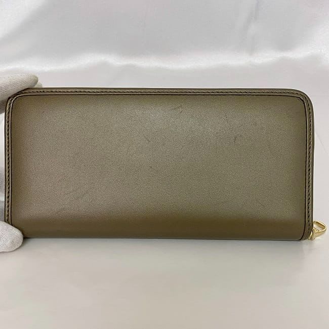 Loewe Round Zipper Long Wallet Brown