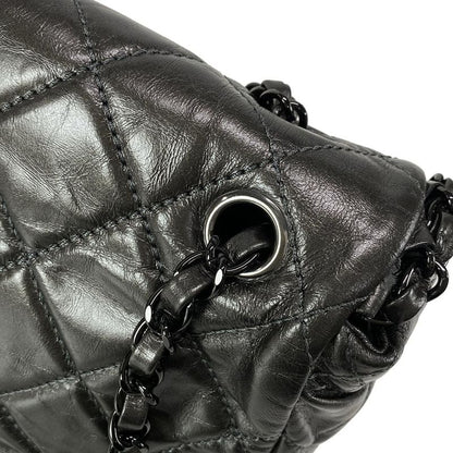 Chanel Shoulder Bag Luxury Linematelasse Dark Gray Chain Shoulder/black