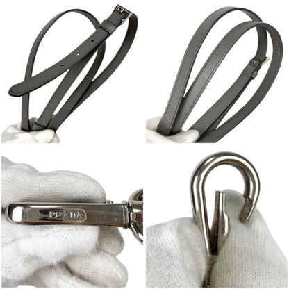 Prada Galleria 2WAY Mini Tote Shoulder Bag Saffiano Leather Light Gray