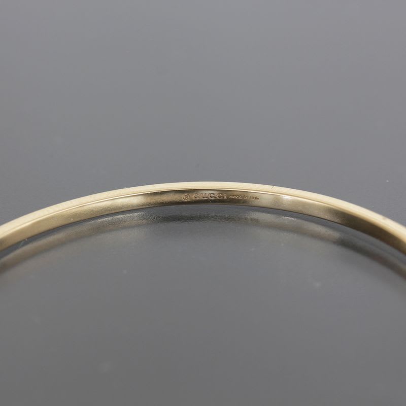 Gucci Diamond Hoop GG Earrings AU 750 18KY Box E1779