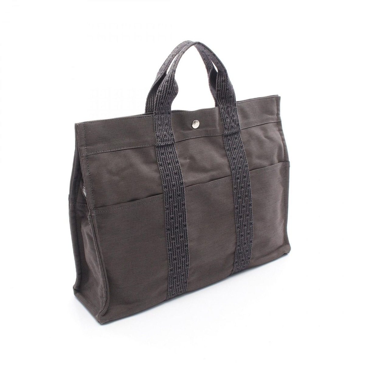 Hermes Tote Her Line MM Gray Canvas — view 2