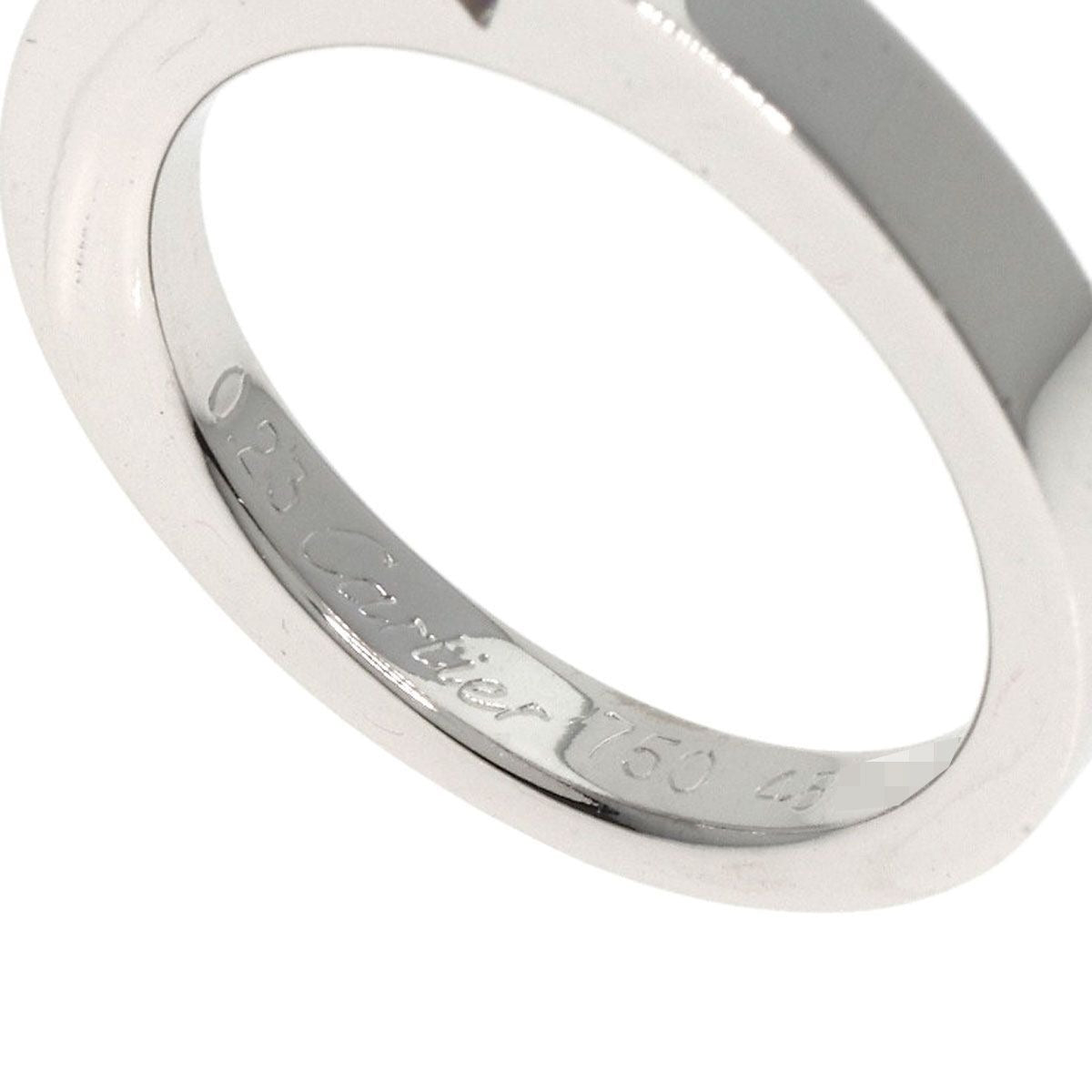 CARTIER Diamond Ring 48 K18WG Ladies White Gold Women's 18K