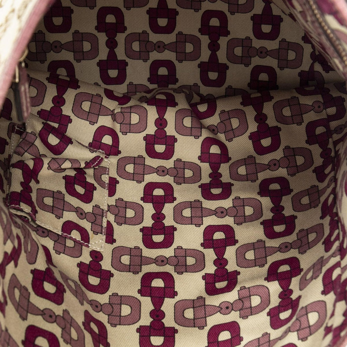 Gucci Web Vertical Jolique Tote Pink Beige GG Canvas — view 9