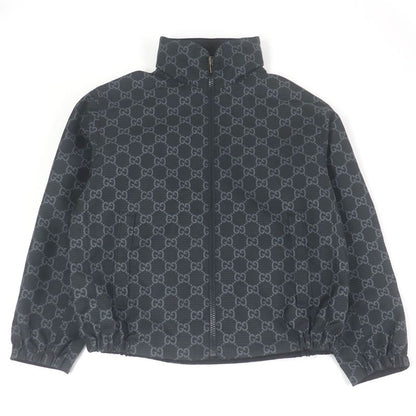 Gucci 770276 GG Ripstop Nylon Reversible Blouson Jacket Black 50 Made In Italy