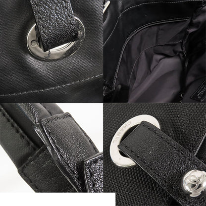 Chanel Paris Biarritz PM Black Silver Nylon Tote Bag — view 7