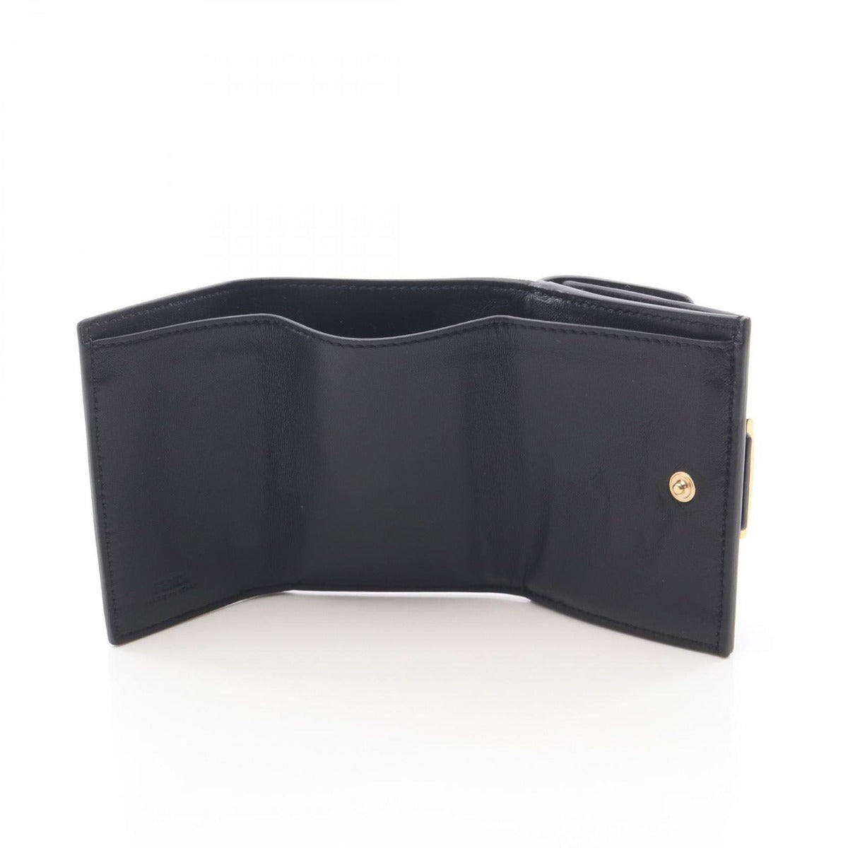Fendi Trifold Wallet Baguette 8 M0395 Aajdf0 kur Nero Leather — view 3