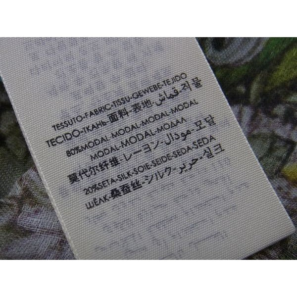 Gucci Yuko Higuchi Rayon and Silk Animal Scarf Pink Green Ap9663 — view 7