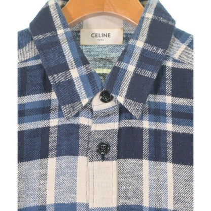 Celine Casual Shirt Cotton White Blue Navy — view 6