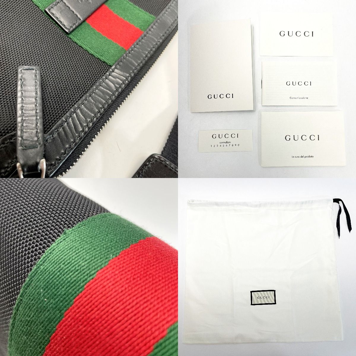 Gucci Sherry Line Canvas/leather 631195 Black Shoulder Bag Ladies Bag
