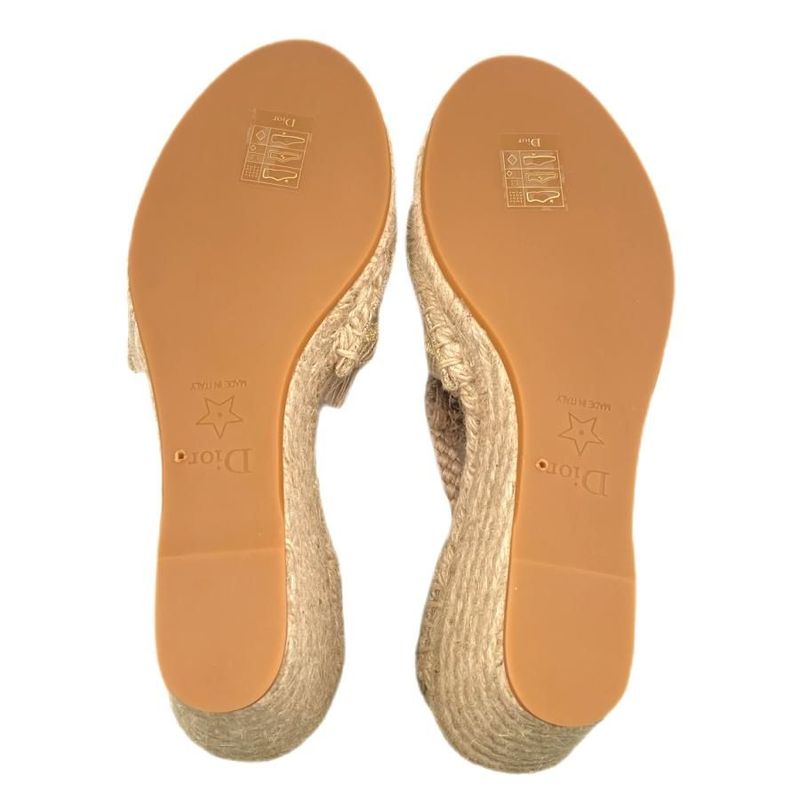 Dior Espadrilles Kdp788mlu Siz36.5 Women's Lace Up Christian Dior