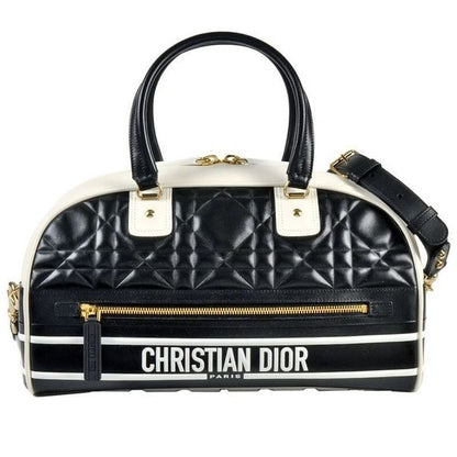 Dior Small Bow Ring Bag Mini Boston Bag 2WAY Leather M6202ofca Black Sporty