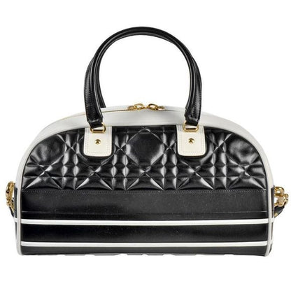 Dior Small Bow Ring Bag Mini Boston Bag 2WAY Leather M6202ofca Black Sporty