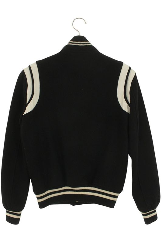 Saint Laurent Paris 354718 Yyl80 Teddy Leather Trimmed Stajan Blouson Men's 42