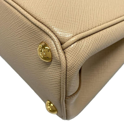 Prada Handbag Galleria Beige Mini Bag Leather