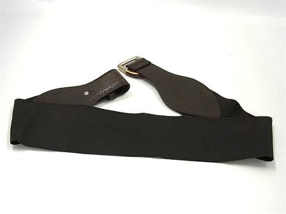 Gucci 232841 Bamboo Canvas And Leather Belt Size Indicated 75/30 Ladies Brown