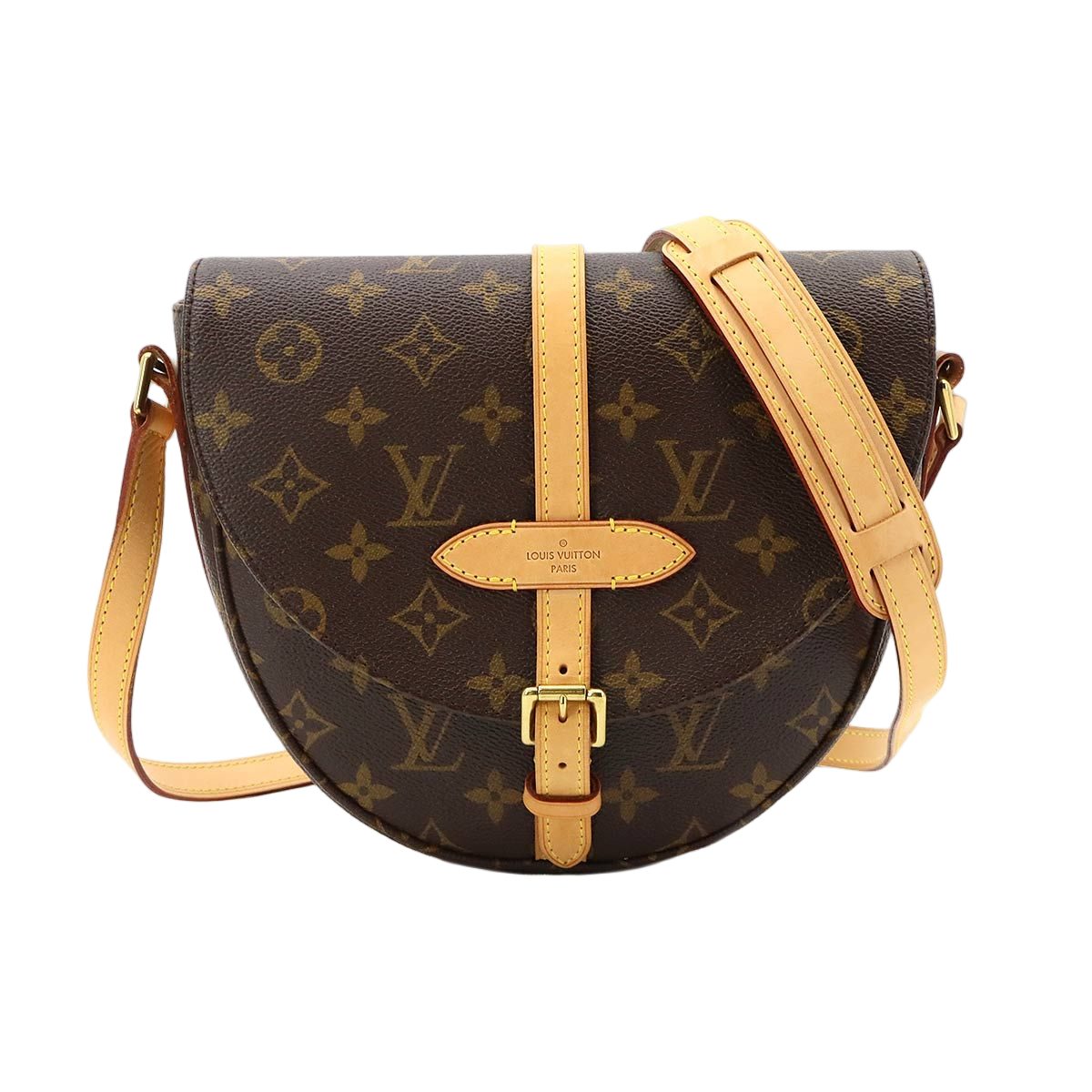 Louis Vuitton Monogram Cite GM Shoulder Bag Brown Gold Chantilly