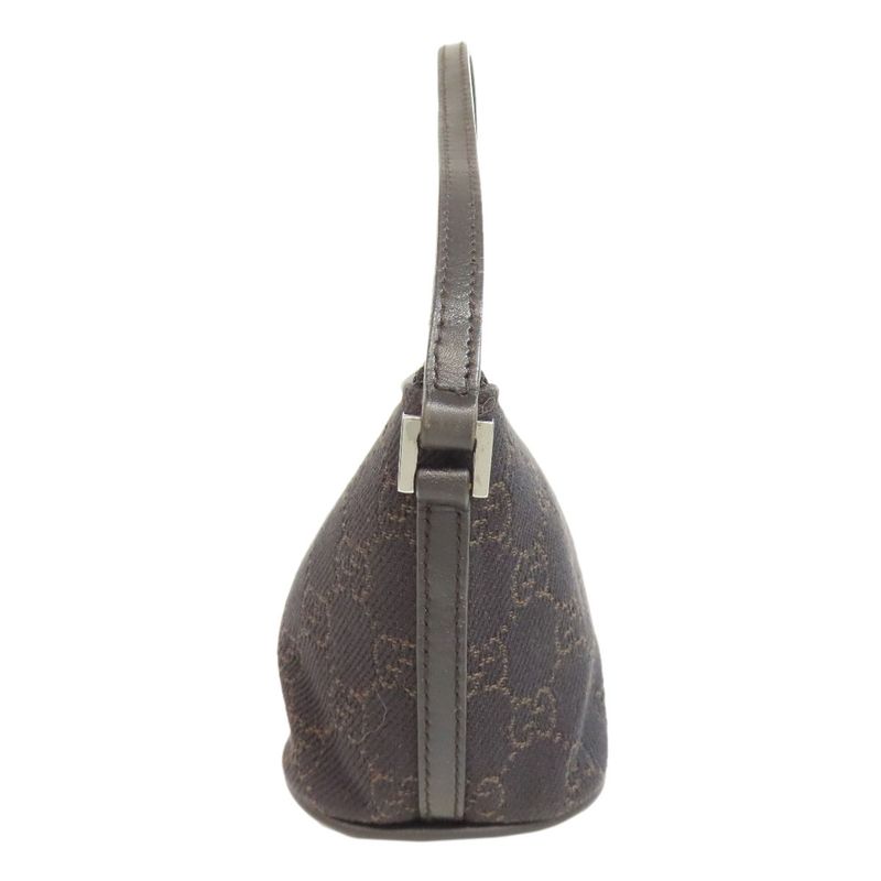 Gucci 07198 GG Pattern Accessory Pouch Handbag Canvas Women