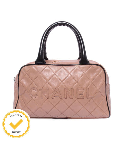 Chanel Bowling Bag Quilted Silver
