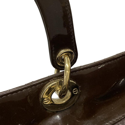 Dior/christian Dior Handbag Lady Dior Large Dark Brown Leather
