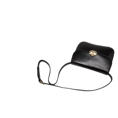Celine Triomphe Crossbody Shoulder Bag Black Leather Women's Celine