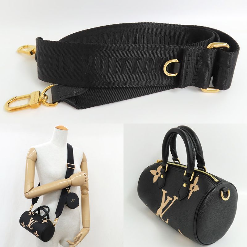 Louis Vuitton Papillon BB M45980 Monogram Empreinte 2WAY Handbag Black