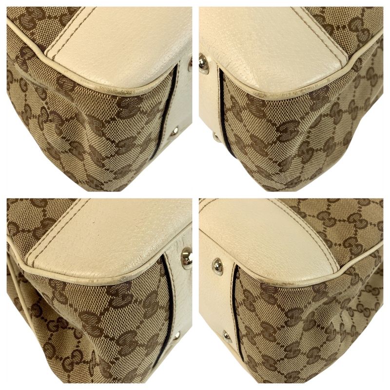 Gucci Princy Sherry Line Beige GG Canvas 163805 Tote Bag Shoulder Bag Women