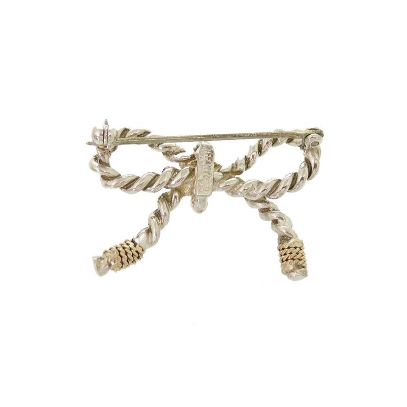 Tiffany & Co Twisted Ribbon Brooch Silver 925 750 Accessories 0229 Tiffany & Co