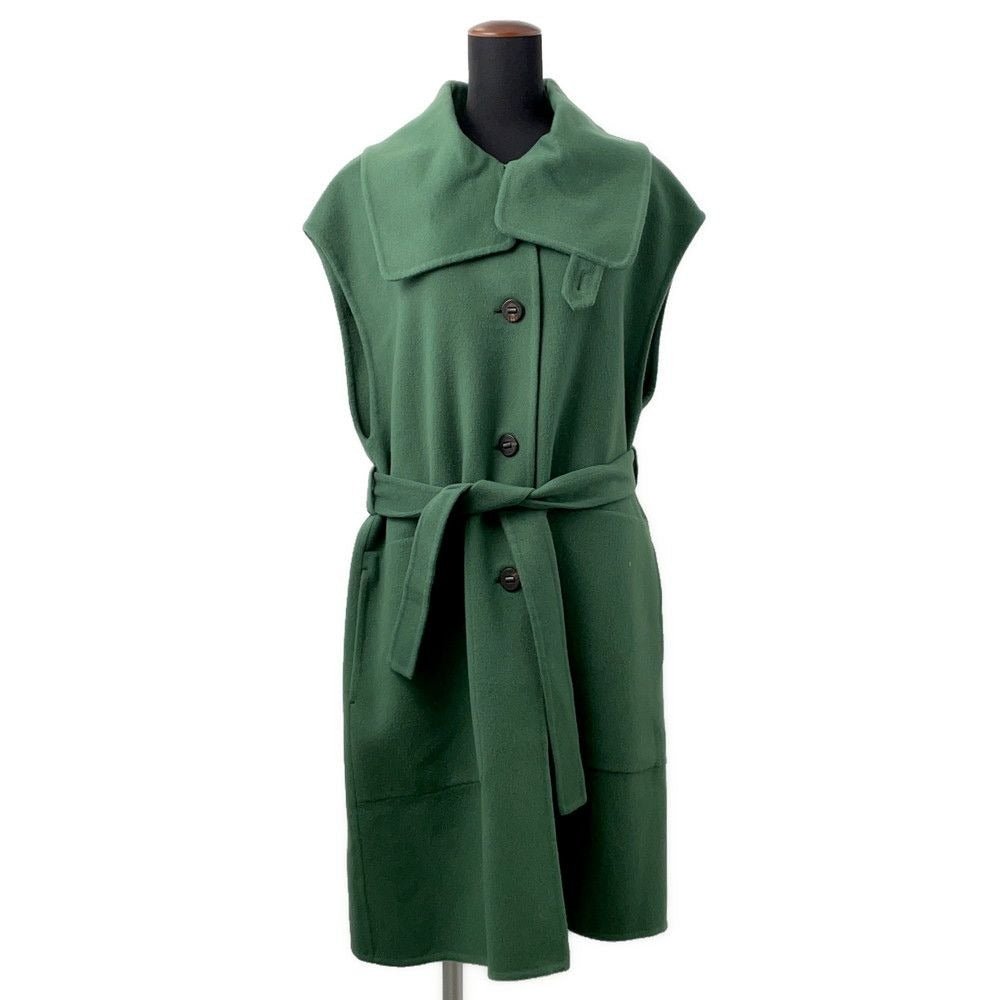 Hermes Coat Long Vest Button Cashmere 42